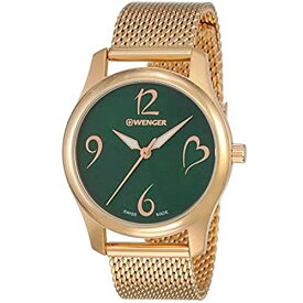 腕時計 ウェンガー スイス レディース WENGER Swiss Army Ladies City Watch 34mm Green Dial Watch 01.1421.121腕時計 ウェンガー スイス レディース
