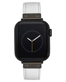 腕時計 アンクライン レディース Anne Klein Leather Replacement Band for Apple Watch Secure, Adjustable, Apple Watch Band Replacement, Fits Most Wrists (38/40/41mm, White),WK-1008GYWT腕時計 アンクライン レディース