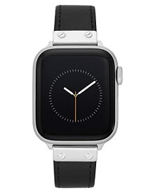 腕時計 アンクライン レディース Anne Klein Leather Replacement Band for Apple Watch Secure, Adjustable, Apple Watch Band Replacement, Fits Most Wrists (38/40/41mm, Black)腕時計 アンクライン レディース