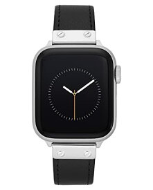 腕時計 アンクライン レディース Anne Klein Leather Replacement Band for Apple Watch Secure, Adjustable, Apple Watch Band Replacement, Fits Most Wrists (42/44/45mm, Black)腕時計 アンクライン レディース