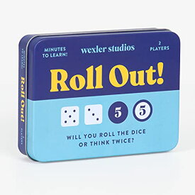 ボードゲーム 英語 アメリカ 海外ゲーム Galison Roll Out! Game ? Fun, Easy to Play Dice Game for Kids, Ideal for 2 Players, Ages 6+ ? Convenient Storage Tin and Instructions Included, Great Travel Activity for ボードゲーム 英語 アメリカ 海外ゲーム