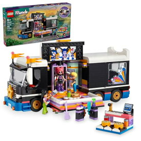 レゴ LEGO Friends Pop Star Music Tour Bus Play Together? Toy, Social-Emotional Musical Toy with 4 Mini-Doll Characters, Toy Truck Building Kit, Music Gift for 8 Year Old Kids, Girls and Boys, 42619レゴ