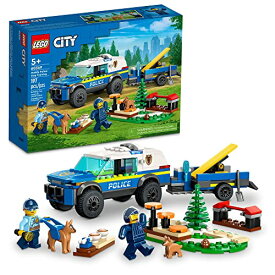 レゴ LEGO City Mobile Police Dog Training 60369, SUV Toy Car with Trailer, Obstacle Course and Puppy Figures, Animal Playset for Boys and Girls Ages 5 Plusレゴ