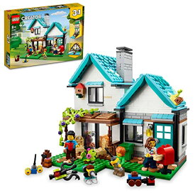 レゴ LEGO Creator 3 in 1 Cozy House Building Kit, Rebuild into 3 Different Houses, Includes Family Minifigures and Accessories, DIY Building Toy Ideas for Outdoor Play for Kids, Boys and Girls, 31139レゴ