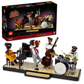 レゴ LEGO Ideas Jazz Quartet, Building Set for Adults Featuring Buildable Stage with 4 Band Musician Figures, Includes Piano, Double Bass, Trumpet, and Drum Kit Instruments, Great for Home Display, 21334レゴ