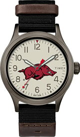 腕時計 タイメックス メンズ Timex Tribute Men's Collegiate Pride 40mm Watch - Arkansas Razorbacks with Black Fastwrap Strap腕時計 タイメックス メンズ