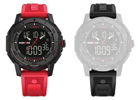 腕時計 タイメックス メンズ Timex Men's Adrenaline 46mm Watch - Black-Red Strap Digital Dial Black Case腕時計 タイメックス メンズ