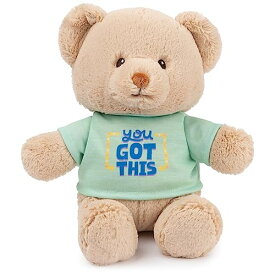 ガンド GUND ぬいぐるみ リアル お世話 GUND “You Got This” Sustainable Message Bear with Green T-Shirt, Teddy Bear Made from 100% Recycled Materials for Ages 1 and Up, Tan, 12”ガンド GUND ぬいぐるみ リアル お世話