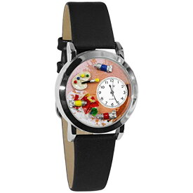 腕時計 気まぐれなかわいい プレゼント クリスマス ユニセックス WHIMS-S0410001 Whimsical Gifts Artist Palette 3D Watch | Silver Finish Small | Unique Novelty Fashion | Handmade 腕時計 気まぐれなかわいい プレゼント クリスマス ユニセックス WHIMS-S0410001