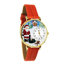 腕時計 気まぐれなかわいい プレゼント クリスマス ユニセックス WHIMS-G1220009 Whimsical Gifts Christmas Santa Claus 3D Watch | Gold Finish Large | Unique Fun Novelty | Handmade腕時計 気まぐれなかわいい プレゼント クリスマス ユニセックス WHIMS-G1220009