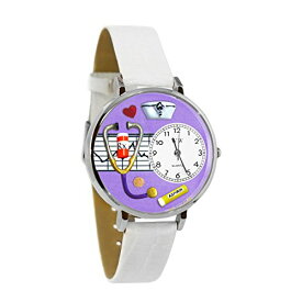 腕時計 気まぐれなかわいい プレゼント クリスマス ユニセックス U0620042 Whimsical Gifts Women's Nurse Purple 3D Watch | Silver Finish Large | Unique Fun Novelty | Handmade in USA | W腕時計 気まぐれなかわいい プレゼント クリスマス ユニセックス U0620042