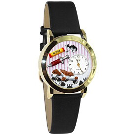 腕時計 気まぐれなかわいい プレゼント クリスマス ユニセックス C0130013 Whimsical Gifts Veterinarian 3D Watch | Gold Finish Small | Unique Fun Novelty | Handmade in USA | Black Watch腕時計 気まぐれなかわいい プレゼント クリスマス ユニセックス C0130013