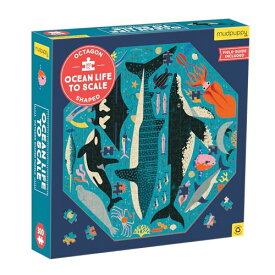 ボードゲーム 英語 アメリカ 海外ゲーム Mudpuppy’s Ocean Life to Scale 300 Piece Octagon Shaped Puzzle, Multi-Directional Artwork can be Pieced Together from Any Side, for Ages 7+, Perfect for Family Puzzling!, Pボードゲーム 英語 アメリカ 海外ゲーム