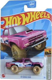 ホットウィール マテル ミニカー ホットウイール Hot Wheels '87 Dodge D100, Baja Blazers 1/10 [Pink] 181/250ホットウィール マテル ミニカー ホットウイール