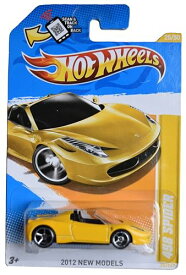 ホットウィール マテル ミニカー ホットウイール Hot Wheels Ferrari 458 Spider, 2012 New Models 25/50 [Yellow] 25/247ホットウィール マテル ミニカー ホットウイール