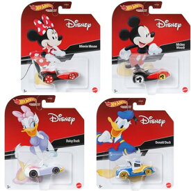 ホットウィール マテル ミニカー ホットウイール Hot Wheels Disney Character Cars Set of 4 Diecast Vehicles Bundle with Mickey Mouse, Minnie Mouse, Daisy Duck, and Donald Duckホットウィール マテル ミニカー ホットウイール