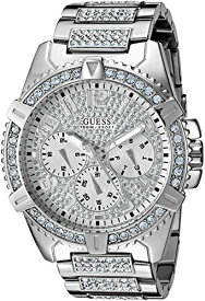 腕時計 ゲス GUESS メンズ U0799G1 GUESS Stainless Steel Crystal Embellished Bracelet Watch with Day, Date + 24 Hour Military/Int'l Time. Color: Silver-Tone (Model: U0799G1)腕時計 ゲス GUESS メンズ U0799G1