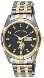 腕時計 ユーエスポロアッスン メンズ USC80047 U.S. Polo Assn. Classic Men's USC80047 Two-Tone Watch Black-Dial Watch腕時計 ユーエスポロアッスン メンズ USC80047