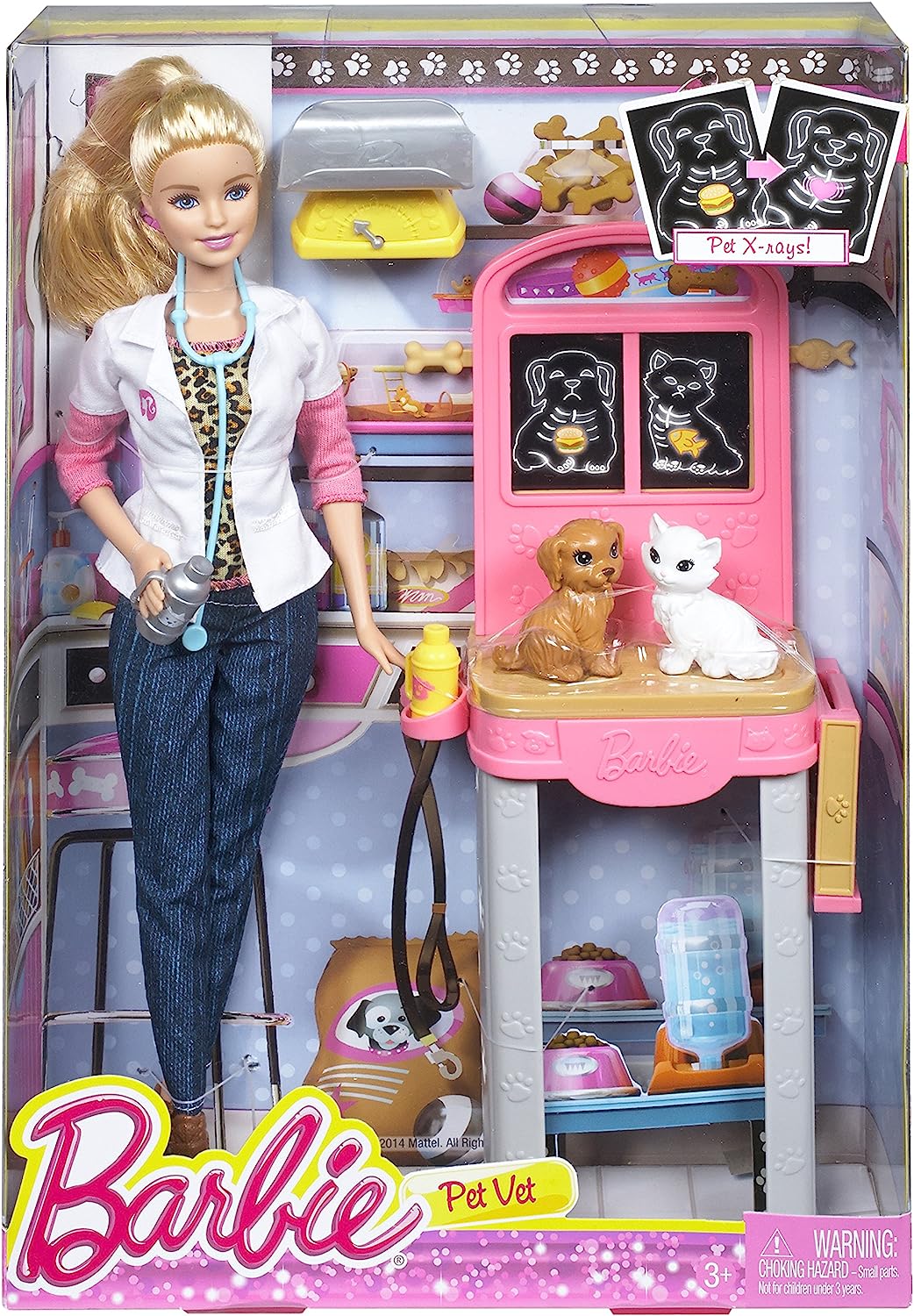 バービー Barbie ペット獣医プレイセット 白い子猫と甘い茶色の子犬