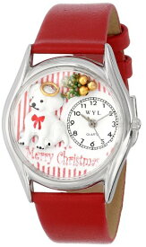腕時計 気まぐれなかわいい プレゼント クリスマス ユニセックス WHIMS-S1221010 Whimsical Watches Women's S1221010 Christmas Puppy Red Leather Watch腕時計 気まぐれなかわいい プレゼント クリスマス ユニセックス WHIMS-S1221010