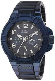 腕時計 ゲス GUESS メンズ W0218G4 Guess Men's Quartz Watch with Black Dial Analogue Display and Blue Stainless Steel Bracelet W0218G4腕時計 ゲス GUESS メンズ W0218G4