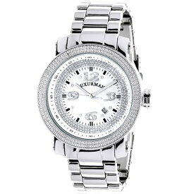 腕時計 ラックスマン メンズ 6.40E+11 LUXURMAN Mens Diamond Watch 0.12 ct Iced Out腕時計 ラックスマン メンズ 6.40E+11