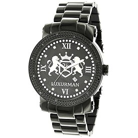 腕時計 ラックスマン メンズ Phantom LUXURMAN Designer LargePhantom Black Diamond Watch for Men 0.12ctw of Diamonds腕時計 ラックスマン メンズ Phantom