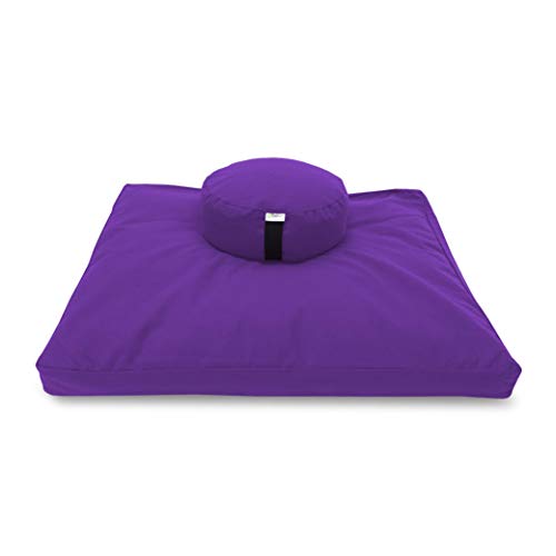 【再入荷】 最大46%OFFクーポン 無料ラッピングでプレゼントや贈り物にも 逆輸入並行輸入送料込 ヨガ フィットネス 送料無料 Bean Products Zafu Zabuton Meditation Cushion Round Cotton Purple - Filled with Natural Buckwheatヨガ walletz4u.in walletz4u.in