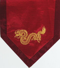 ヨガ フィットネス new Altar Cloth Or Wall Hanging - Embroidered with Silk Trims Gold Dragonヨガ フィットネス new