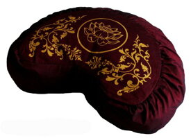 ヨガ フィットネス Boon Decor Meditation Cushion Zafu Lotus Enlightenment Sacred Symbol (Crescent Burgundy)ヨガ フィットネス
