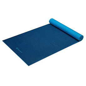 ヨガマット フィットネス 05-61698 Gaiam Yoga Mat Premium Solid Color Reversible Non Slip Exercise & Fitness Mat for All Types of Yoga, Pilates & Floor Workouts, Navy/Blue, 6mm, 68"L x 24"W x 6mm Thickヨガマット フィットネス 05-61698