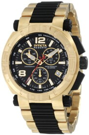 腕時計 インヴィクタ インビクタ リザーブ メンズ 1871 Invicta Men's 1871 Reserve Chronograph Black Dial 18K Gold Ion-Plated Stainless Steel Watch腕時計 インヴィクタ インビクタ リザーブ メンズ 1871