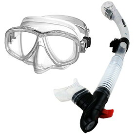 シュノーケリング マリンスポーツ 285890-Clr, Snorkeling Purge Mask and Dry Snorkel Combo Setシュノーケリング マリンスポーツ