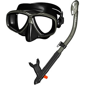 シュノーケリング マリンスポーツ 285890-Ti/Bk, Snorkeling Purge Mask and Dry Snorkel Combo Setシュノーケリング マリンスポーツ