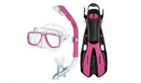シュノーケリング マリンスポーツ Marlin Silicone Deluxe Mask/Fins/Dry Snorkel Set by Head Snorkeling ML (6.5-1.,Pinkシュノーケリング マリンスポーツ