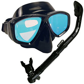 シュノーケリング マリンスポーツ Snorkel Scuba Diving Purge Mask w/Color Correction Lens Gear Set, AB, YellowLensシュノーケリング マリンスポーツ