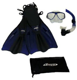シュノーケリング マリンスポーツ Tilos Silicone Mask, Purge Snorkel, Adjustable Open Heel Snorkeling Fins with Mesh Bag Set, Black, S/Mシュノーケリング マリンスポーツ