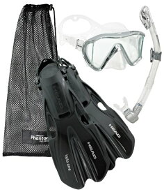 シュノーケリング マリンスポーツ Head Manta Mask Fin Snorkel Set, Metallic Silver - SMシュノーケリング マリンスポーツ