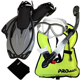 シュノーケリング マリンスポーツ 859001-Titanium-MLXL, Snorkeling Vest Mask Snorkel Fins Gear Bag Setシュノーケリング マリンスポーツ