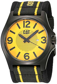 腕時計 キャタピラー メンズ タフネス 頑丈 PK16161731 CAT Men's PK16161731 DP XL Yellow Analog Dial with Yellow and Black Nylon Strap Watch腕時計 キャタピラー メンズ タフネス 頑丈 PK16161731