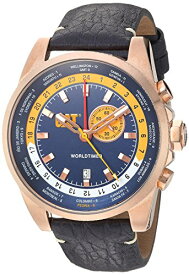 腕時計 キャタピラー メンズ タフネス 頑丈 WT19536627 CAT WATCHES Men's 'Worldtimer' Quartz Stainless Steel and Leather Casual Watch, Color:Blue (Model: WT19536627)腕時計 キャタピラー メンズ タフネス 頑丈 WT19536627