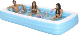 プール ビニールプール ファミリープール オーバルプール 家庭用プール intex Family Kiddie Pool - Giant Inflatable Rectangular Pool - 12 Feet Long (144"x76"x22")プール ビニールプール ファミリープール オーバルプール 家庭用プール intex