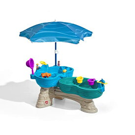 フロート プール 水遊び おもちゃ 864500 Step 2 Spill & Splash Seaway Water Table for Kids, Two-Tier Outdoor Kids Water Sensory Table with Umbrella, Ages 1.5+ Years Old, 11 Piece Water Toy Accessoriesフロート プール 水遊び おもちゃ 864500