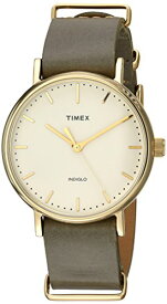 腕時計 タイメックス レディース TW2P98500 Timex Unisex TW2P98500 Fairfield 37 Olive Leather Slip-Thru Strap Watch腕時計 タイメックス レディース TW2P98500