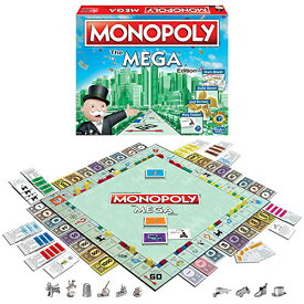 モノポリー メガエディション MONOPOLY 取引の速い不動産取引ゲーム 大きなゲームボード テーブルゲーム ボードゲーム