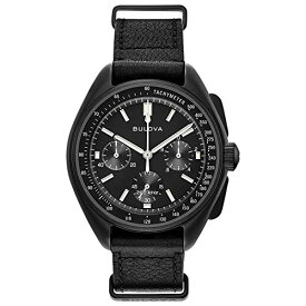 腕時計 ブローバ メンズ 98A186 Bulova Men's Archive Series Lunar Pilot 6-Hand Chronograph Precisionist Black Ion-Plated Stainless Steel, Black NATO Strap and Sapphire Crystal Style: 98A186腕時計 ブローバ メンズ 98A186