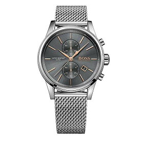 腕時計 ヒューゴボス 高級メンズ 1513440 BOSS Men's Jet Quartz Stainless Steel and Mesh Bracelet Casual Watch, Color: Silver (Model: 1513440)腕時計 ヒューゴボス 高級メンズ 1513440