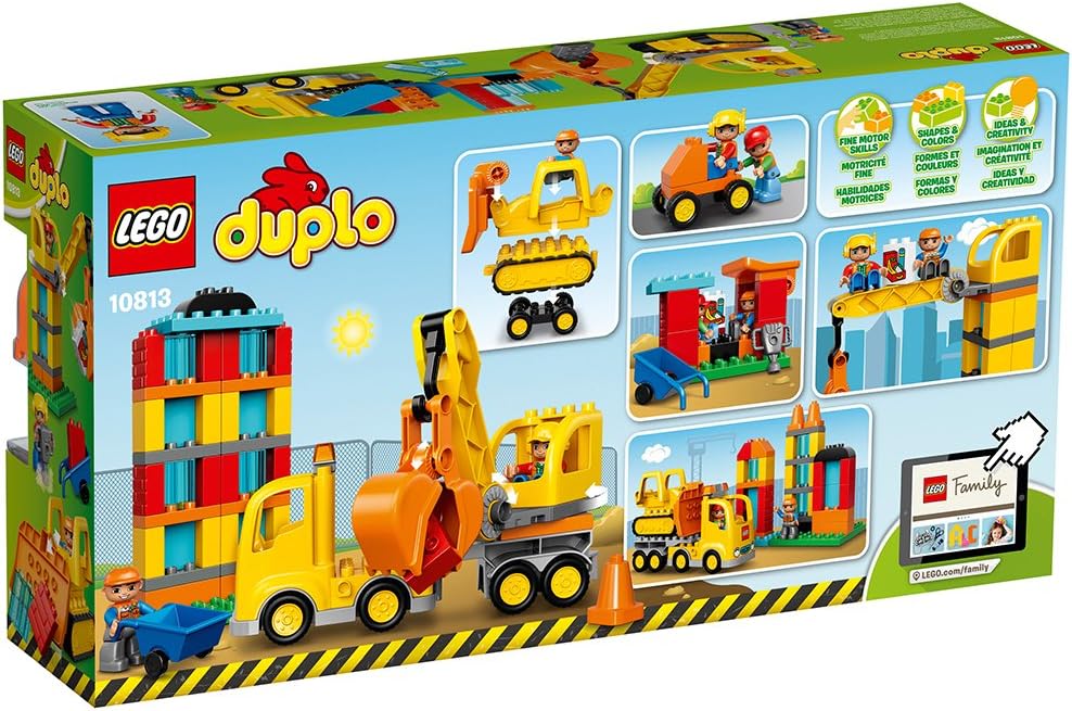 レゴ デュプロ ダンプ、クレーン車、ブルドーザー 建物セット 10813 67ピース LEGO DUPLO 3人の建設作業員フィギュア おもちゃ  子ども 大きめブロック | angelica