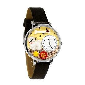 腕時計 気まぐれなかわいい プレゼント クリスマス ユニセックス WHIMS-U0130010 Whimsical Gifts Bichon Watch in Silver Large Style腕時計 気まぐれなかわいい プレゼント クリスマス ユニセックス WHIMS-U0130010