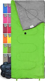 アウトドア キャンプ スリーピングバッグ アメリカ Lightweight Green Sleeping Bag by RevalCamp. Indoor & Outdoor use. Great for Kids, Teens & Adults. Ultra Light and Compact Bags are Perfect for Hiking, Baアウトドア キャンプ スリーピングバッグ アメリカ